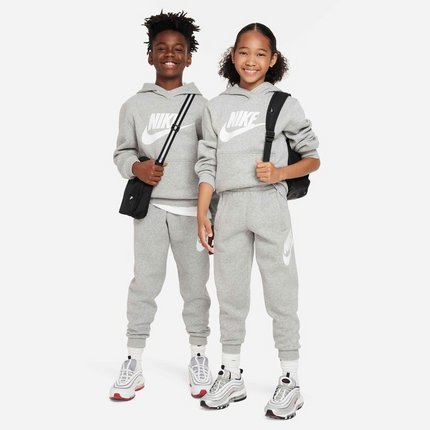 Felpa con cappuccio Nike Sportswear Club Fleece kids grigio scuro melange
