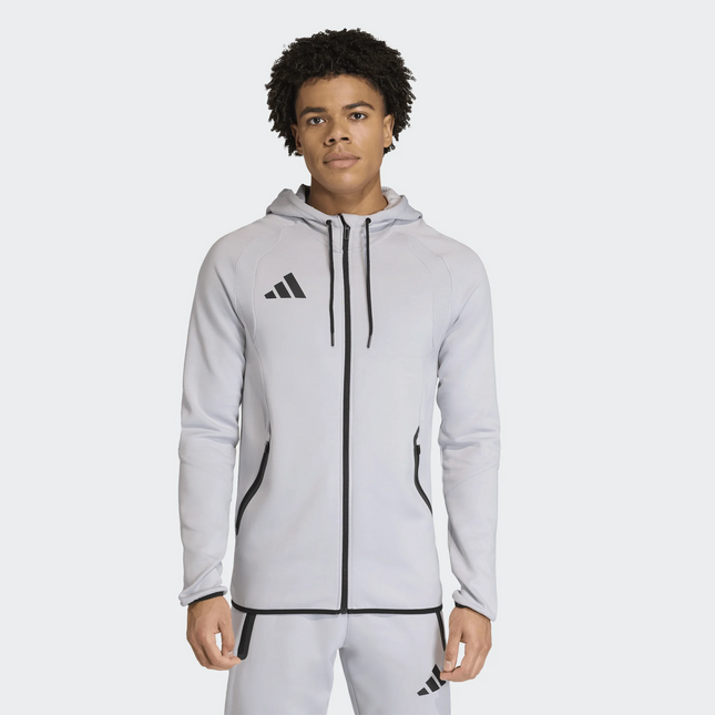 Felpa con cappuccio adidas Tiro Travel uomo full zip