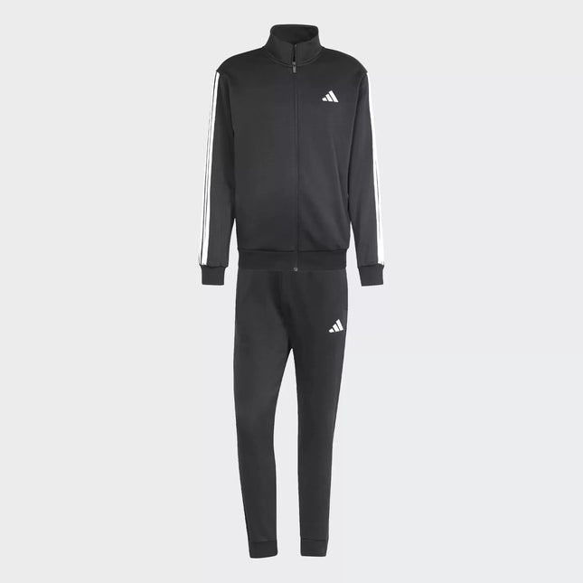 Tuta adidas fleece uomo con 3 strisce