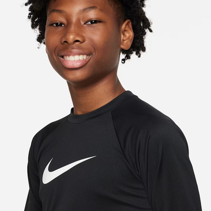 T-shirt sportiva Nike Swim Hydroguard Essential kids nera