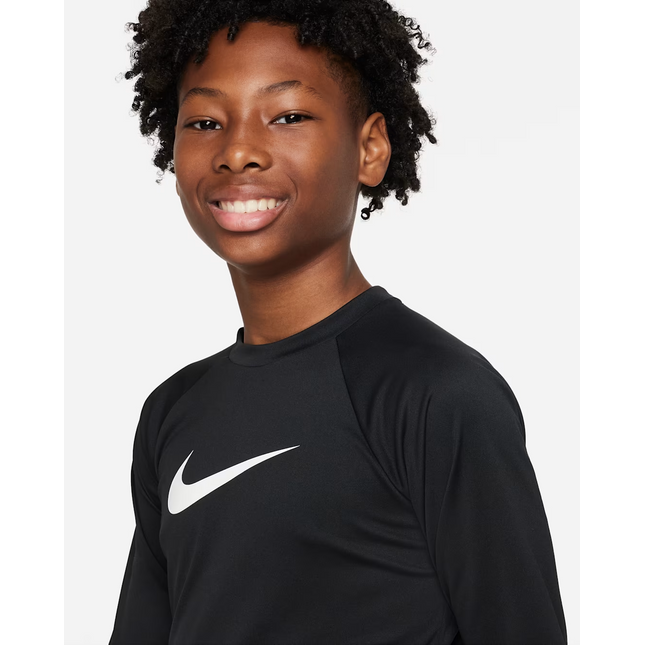 T-shirt sportiva Nike Swim Hydroguard Essential kids nera