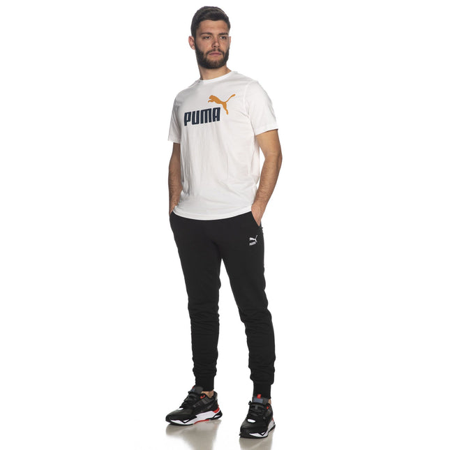 T-shirt sportiva PUMA Ess Brand Tee uomo con logo frontale