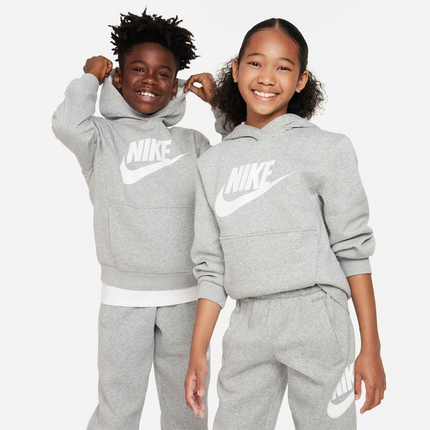 Felpa con cappuccio Nike Sportswear Club Fleece kids grigio scuro melange
